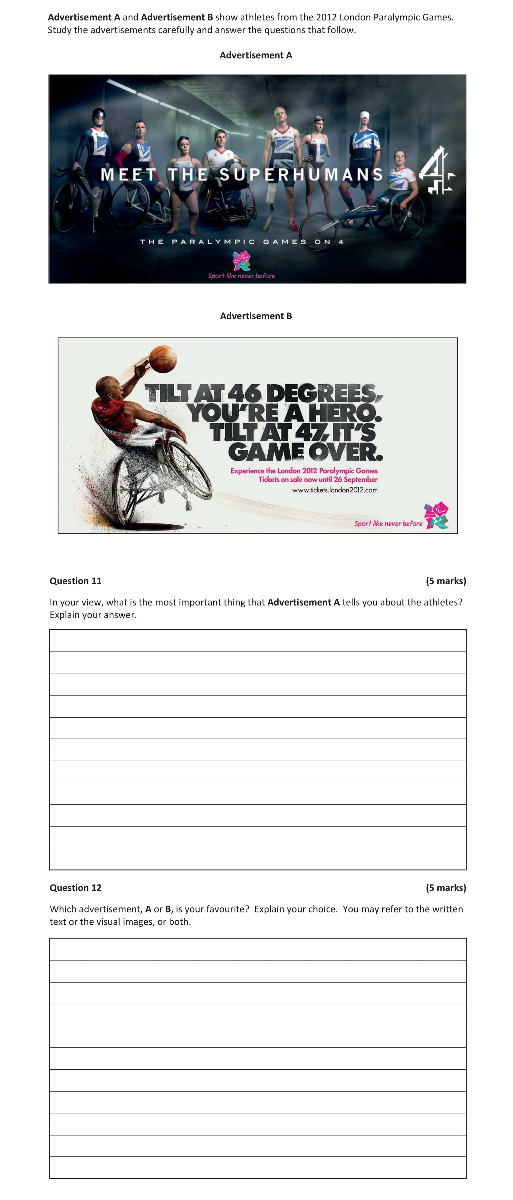 In-your-view,-what-is-the-most-important-thing-that-Advertisement-A-tells-you-about-the-athletes?-Explain-your-answer-Junior Cycle English-Question 11-2019.png