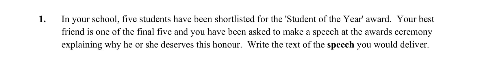 In-your-school,-five-students-have-been-shortlisted-for-the-'Student-of-the-Year'-award-Junior Cycle English-Question 1-2014.png