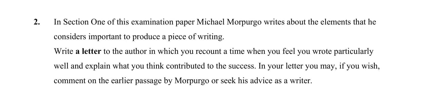 In-Section-One-of-this-examination-paper-Michael-Morpurgo-writes-about-the-elements-that-he-considers-important-to-produce-a-piece-of-writing-Junior Cycle English-Question 2-2009.png