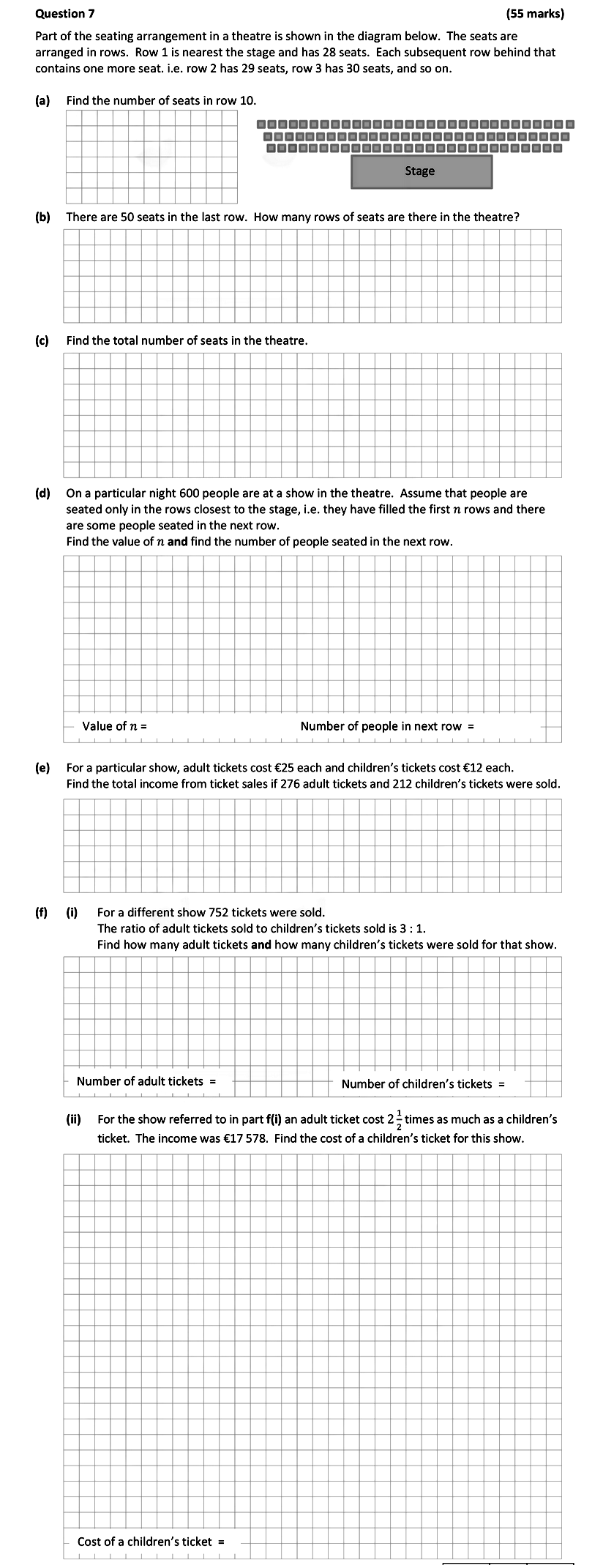 Part-of-the-seating-arrangement-in-a-theatre-is-shown-in-the-diagram-below-Leaving Cert Mathematics-Question 7-2018.png