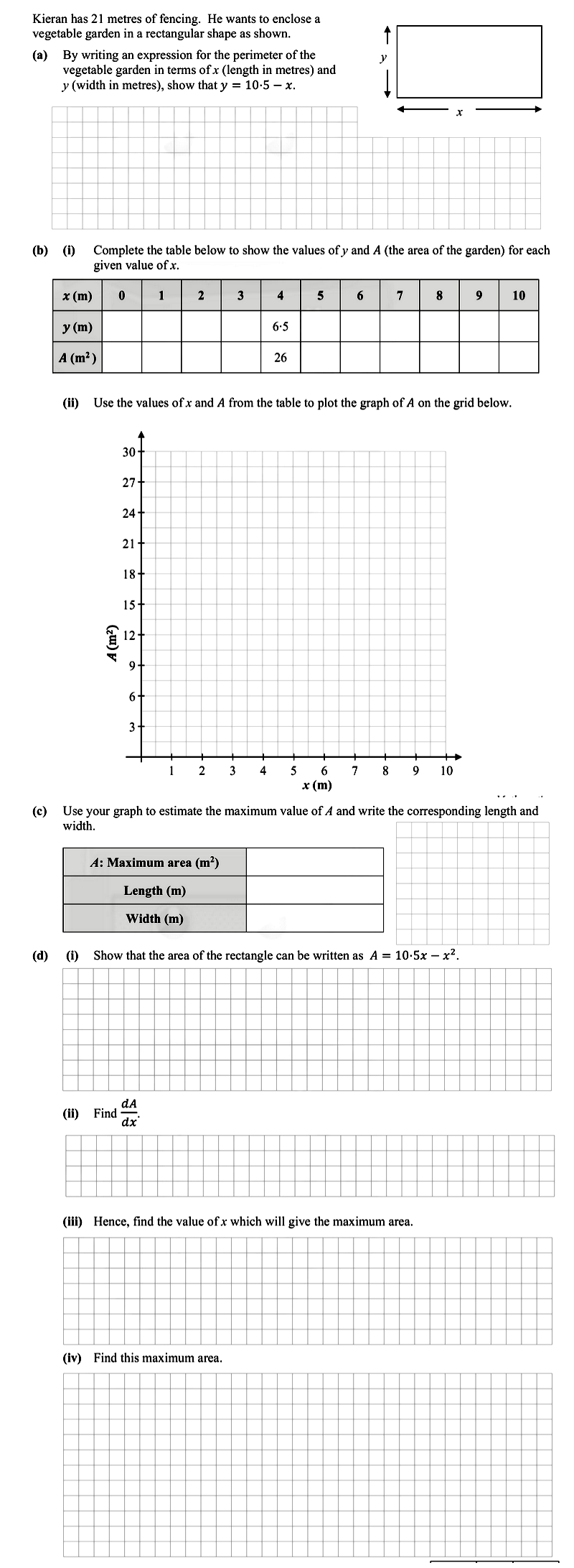 Kieran-has-21-metres-of-fencing-Leaving Cert Mathematics-Question 8-2016.png