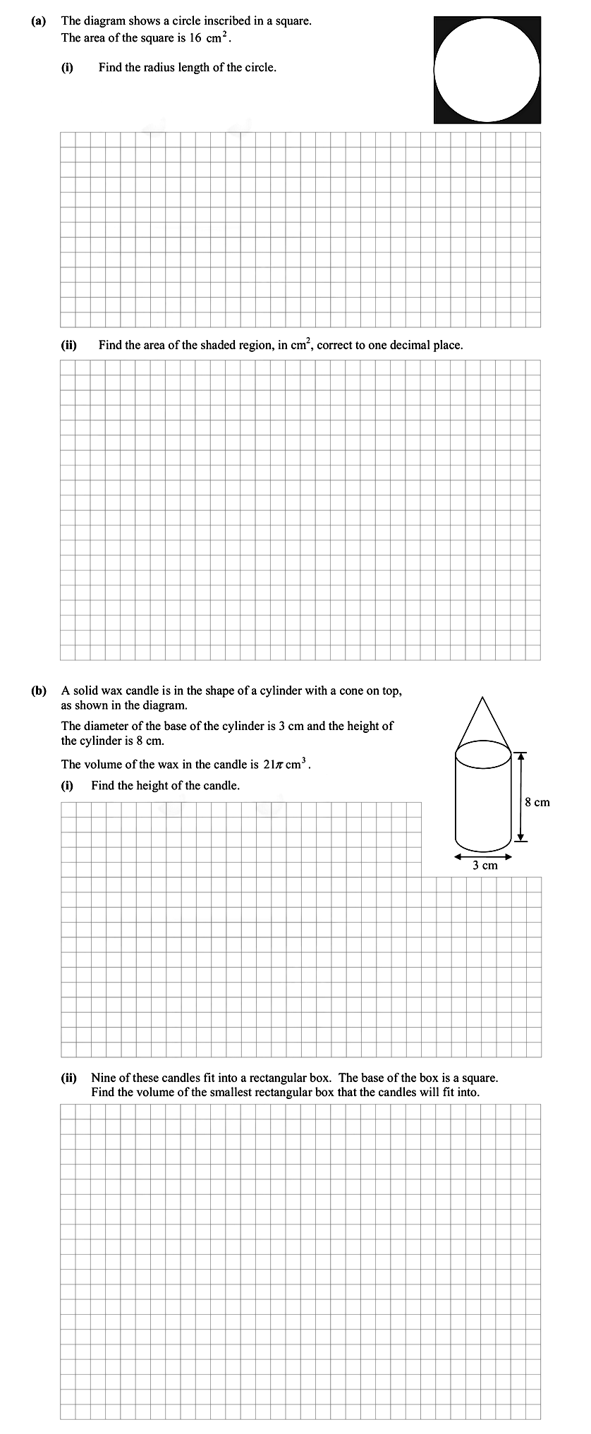 a)-The-diagram-shows-a-circle-inscribed-in-a-square-Leaving Cert Mathematics-Question Question 1-2012.png
