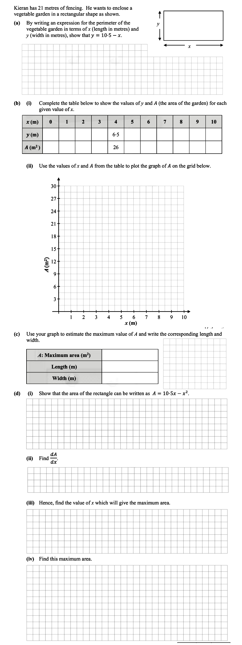 Kieran-has-21-metres-of-fencing-Leaving Cert Mathematics-Question 8-2016.png