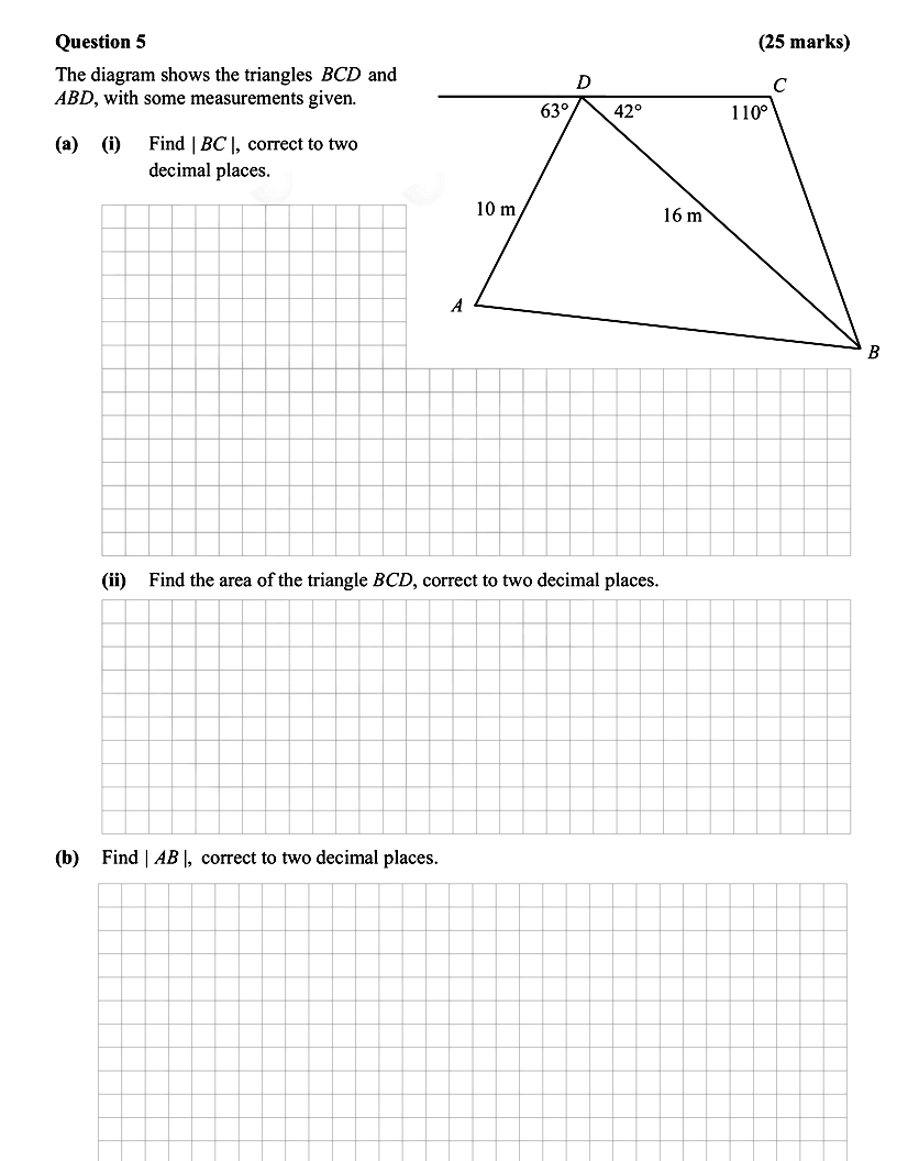 The-diagram-shows-the-triangles-$BCD$-and-$ABD$,-with-some-measurements-given-Leaving Cert Mathematics-Question 5-2015.png