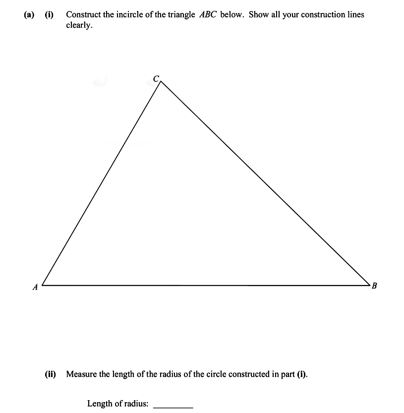 Construct-the-incircle-of-the-triangle-ABC-below-Leaving Cert Mathematics-Question a(i)-2014.png