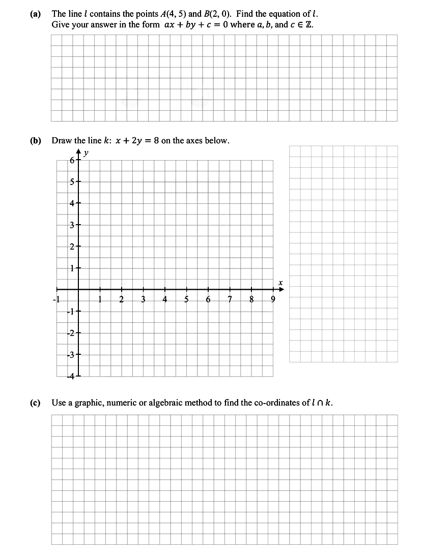 The-line-l-contains-the-points-A(4,-5)-and-B(2,-0)-Leaving Cert Mathematics-Question 4-2016.png