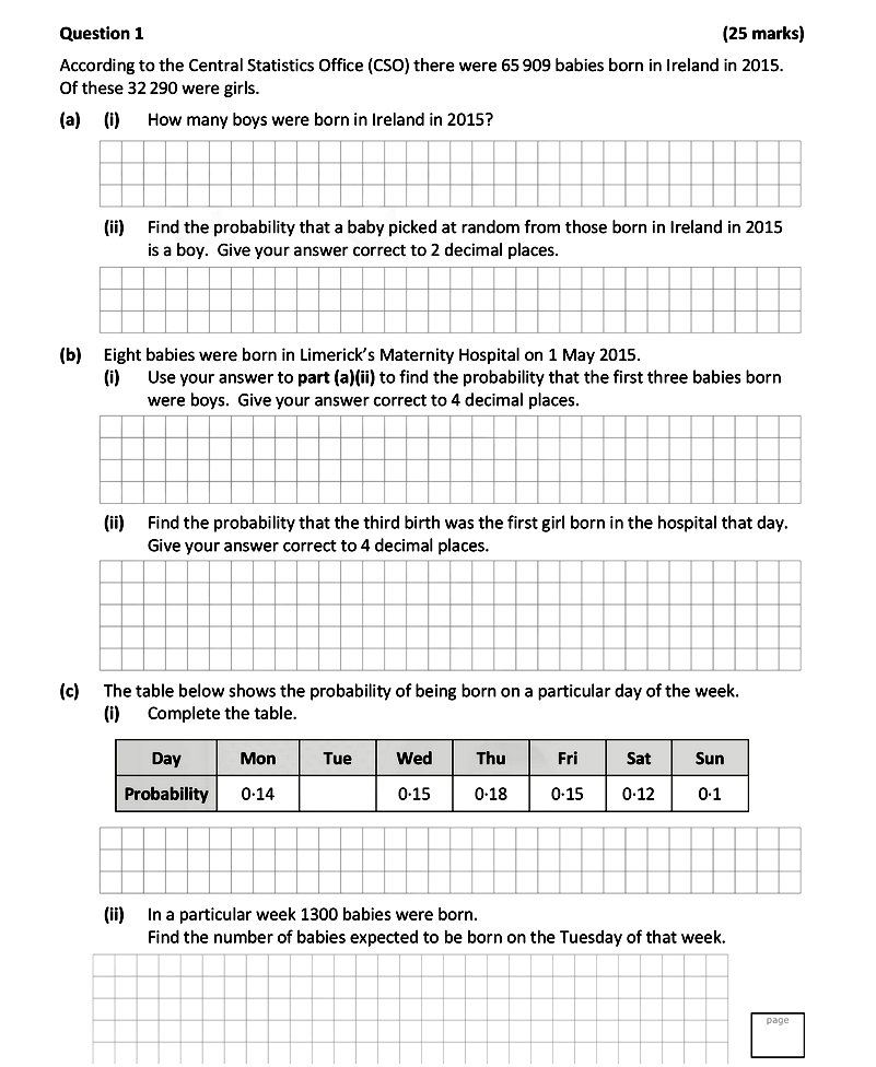 According-to-the-Central-Statistics-Office-(CSO)-there-were-65-909-babies-born-in-Ireland-in-2015-Leaving Cert Mathematics-Question 1-2017.png