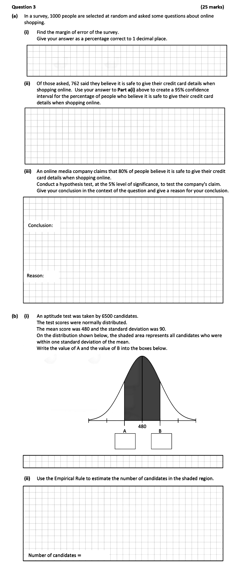 In-a-survey,-1000-people-are-selected-at-random-and-asked-some-questions-about-online-shopping-Leaving Cert Mathematics-Question 3-2020.png