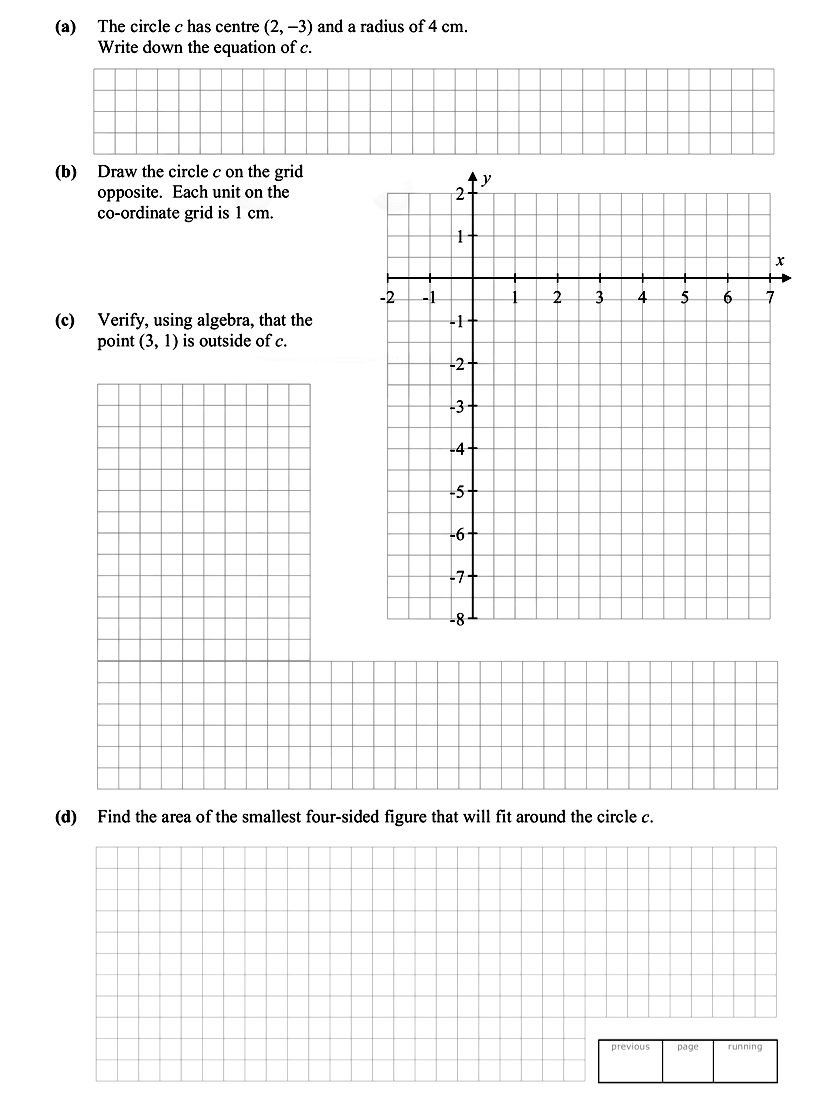The-circle-c-has-centre-(2,-–3)-and-a-radius-of-4-cm-Leaving Cert Mathematics-Question 3-2016.png