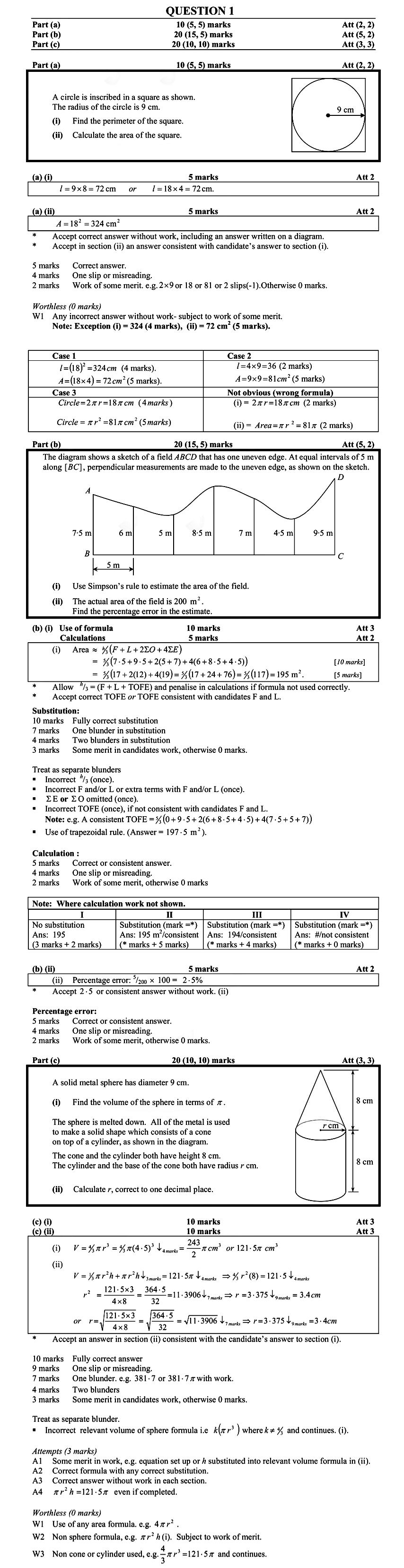 A-circle-is-inscribed-in-a-square-as-shown-Leaving Cert Mathematics-Question 1-2010.png