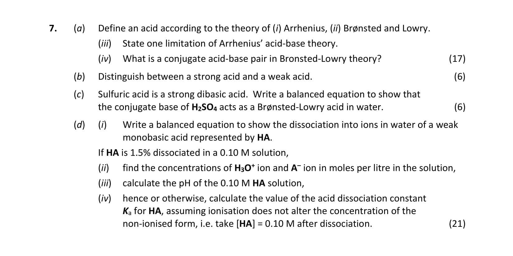 Define-an-acid-according-to-the-theory-of-(i)-Arrhenius,-(ii)-Brønsted-and-Lowry-Leaving Cert Chemistry-Question 7-2021.png