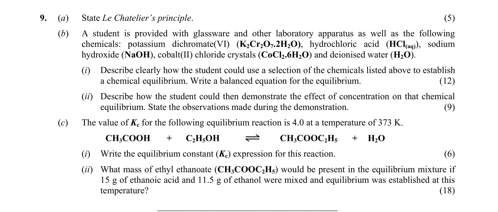 State-Le-Chatelier's-principle-Leaving Cert Chemistry-Question 9-2005.png