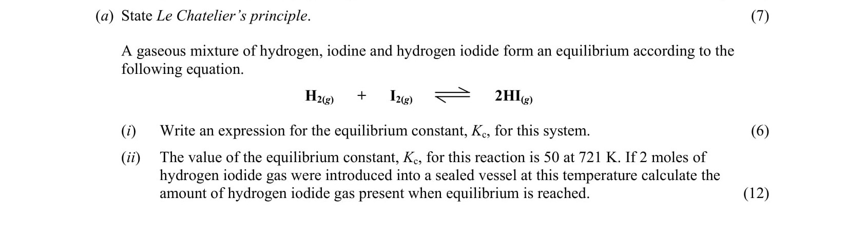 State-Le-Chatelier's-principle-Leaving Cert Chemistry-Question a-2003.png