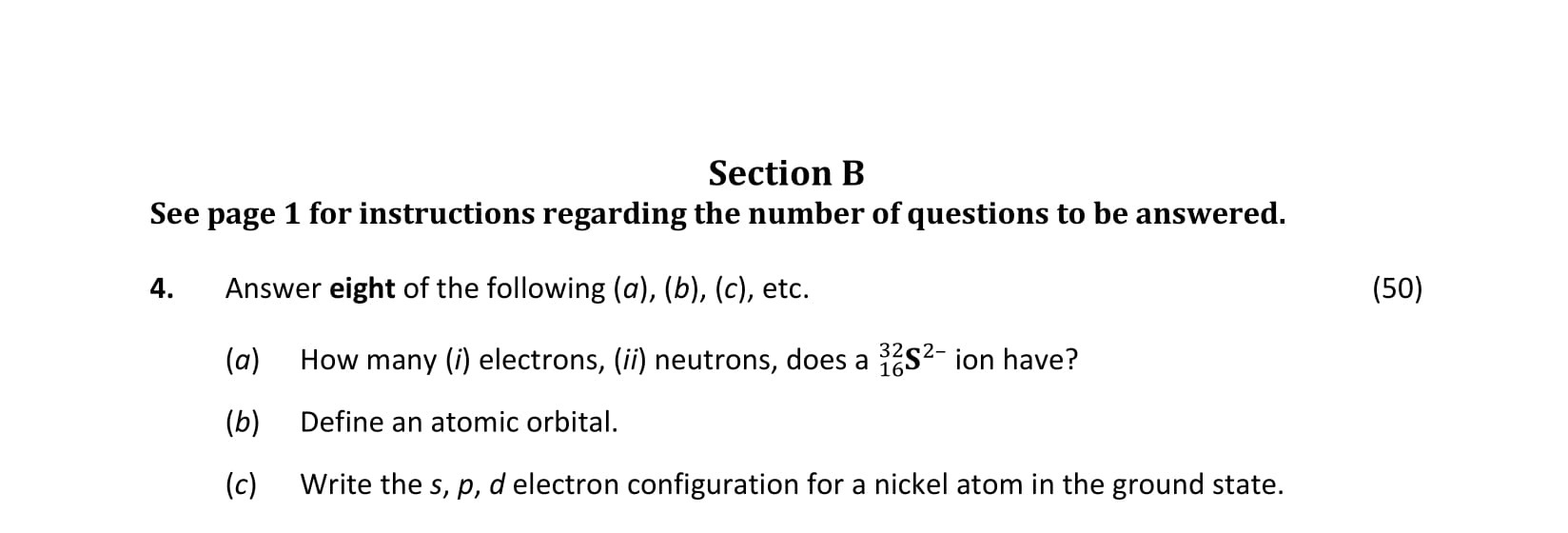 4.-Answer-eight-of-the-following-(a),-(b),-(c),-etc-Leaving Cert Chemistry-Question 4-2015.png