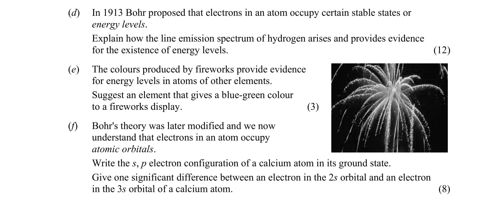In-1913-Bohr-proposed-that-electrons-in-an-atom-occupy-certain-stable-states-or-energy-levels-Leaving Cert Chemistry-Question d-2015.png
