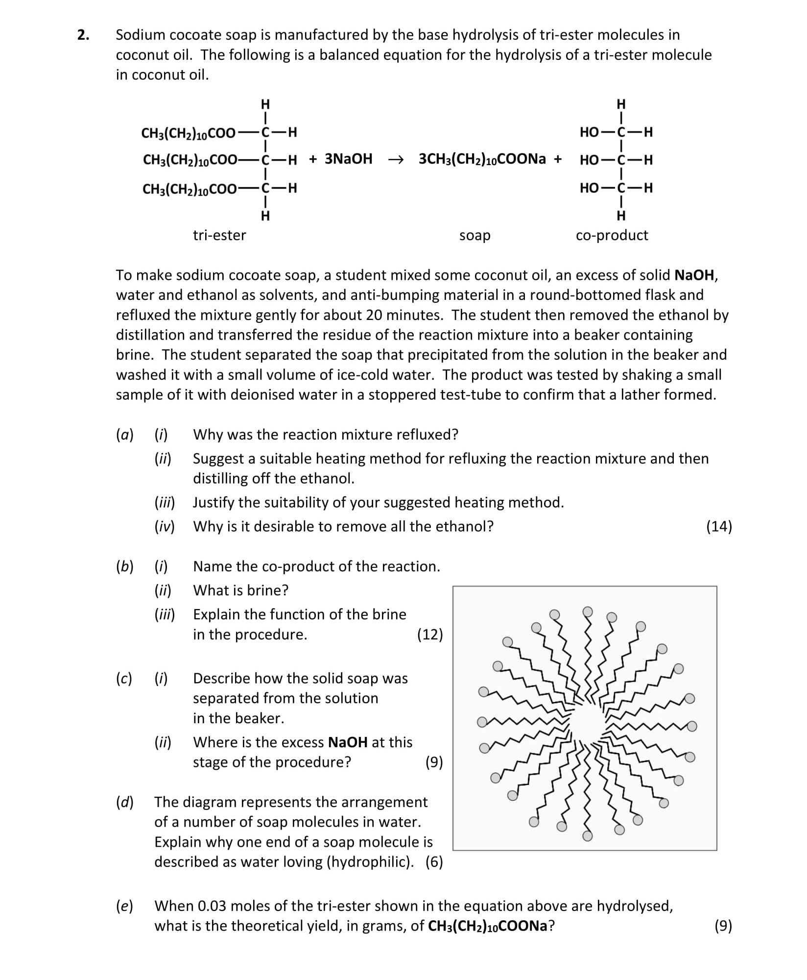 Sodium-cocoate-soap-is-manufactured-by-the-base-hydrolysis-of-tri-ester-molecules-in-coconut-oil-Leaving Cert Chemistry-Question 2-2021.png