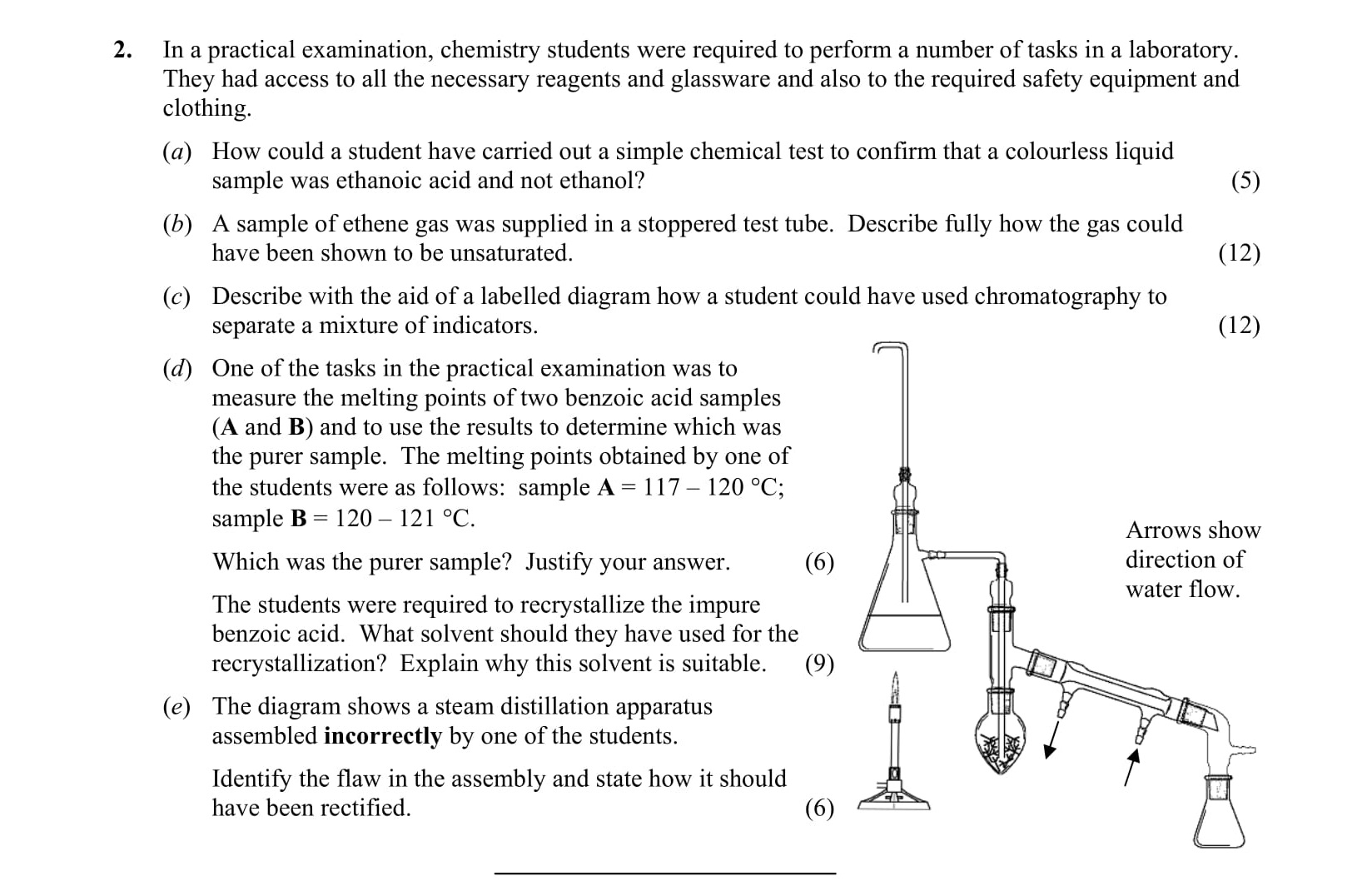 In-a-practical-examination,-chemistry-students-were-required-to-perform-a-number-of-tasks-in-a-laboratory-Leaving Cert Chemistry-Question 2-2013.png
