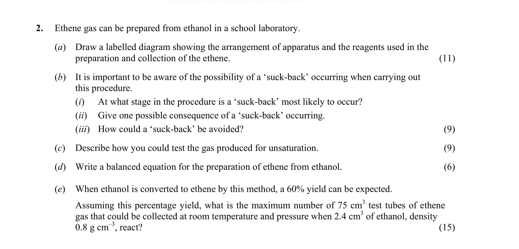 Ethene-gas-can-be-prepared-from-ethanol-in-a-school-laboratory-Leaving Cert Chemistry-Question 2-2012.png