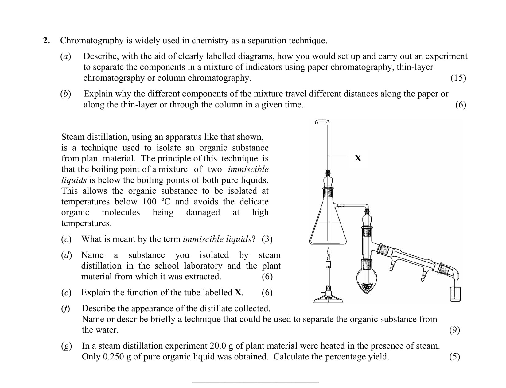 Chromatography-is-widely-used-in-chemistry-as-a-separation-technique-Leaving Cert Chemistry-Question 2-2008.png