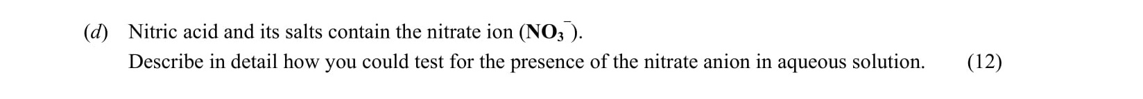 Nitric-acid-and-its-salts-contain-the-nitrite-ion-(NO₂⁻)-Leaving Cert Chemistry-Question (d)-2014.png