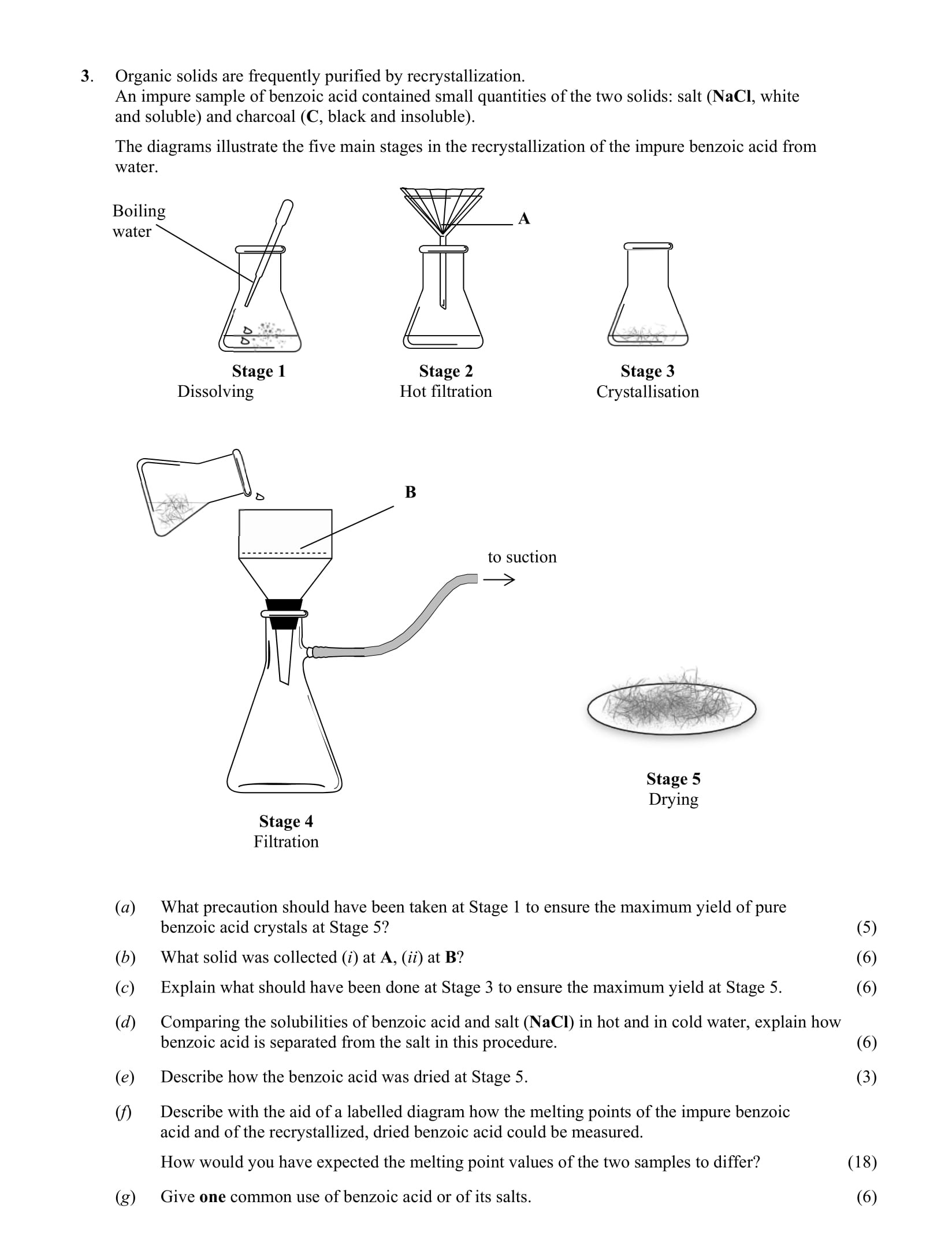 Organic-solids-are-frequently-purified-by-recrystallization-Leaving Cert Chemistry-Question 3-2011.png