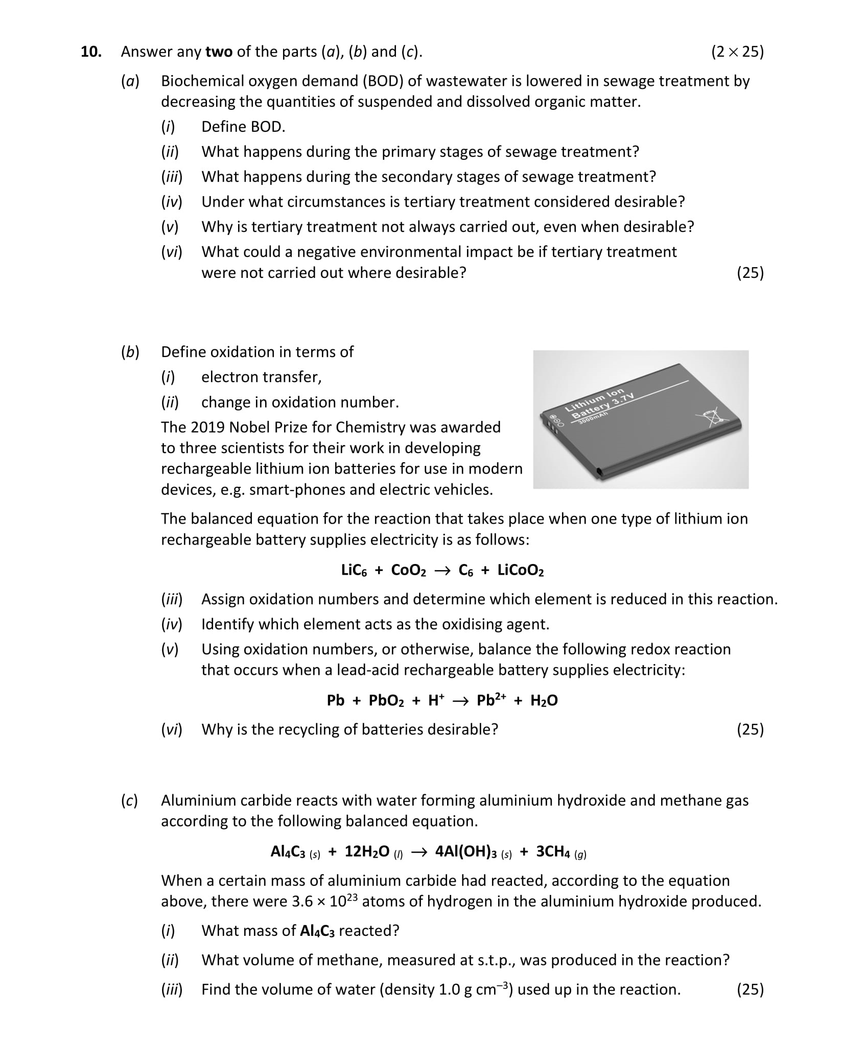Answer-any-two-of-the-parts-(a),-(b)-and-(c)-Leaving Cert Chemistry-Question 10-2020.png