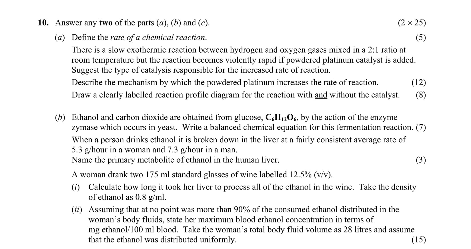 10.-Answer-any-two-of-the-parts-(a),-(b)-and-(c)-Leaving Cert Chemistry-Question 10-2011.png