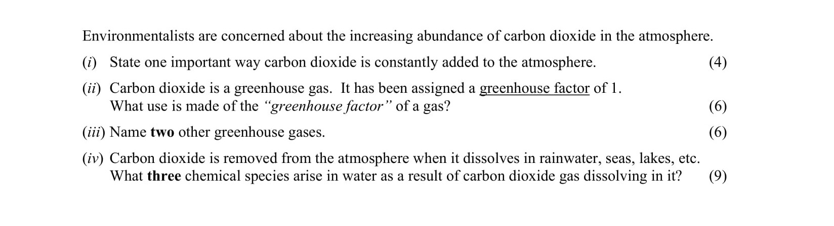 Environmentalists-are-concerned-about-the-increasing-abundance-of-carbon-dioxide-in-the-atmosphere-Leaving Cert Chemistry-Question Question 1-2007.png