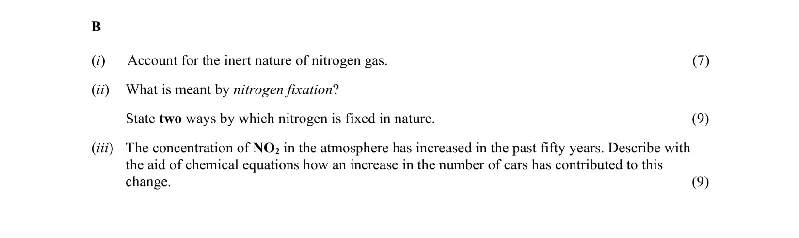 B-(i)-Account-for-the-inert-nature-of-nitrogen-gas-Leaving Cert Chemistry-Question B-2005.png