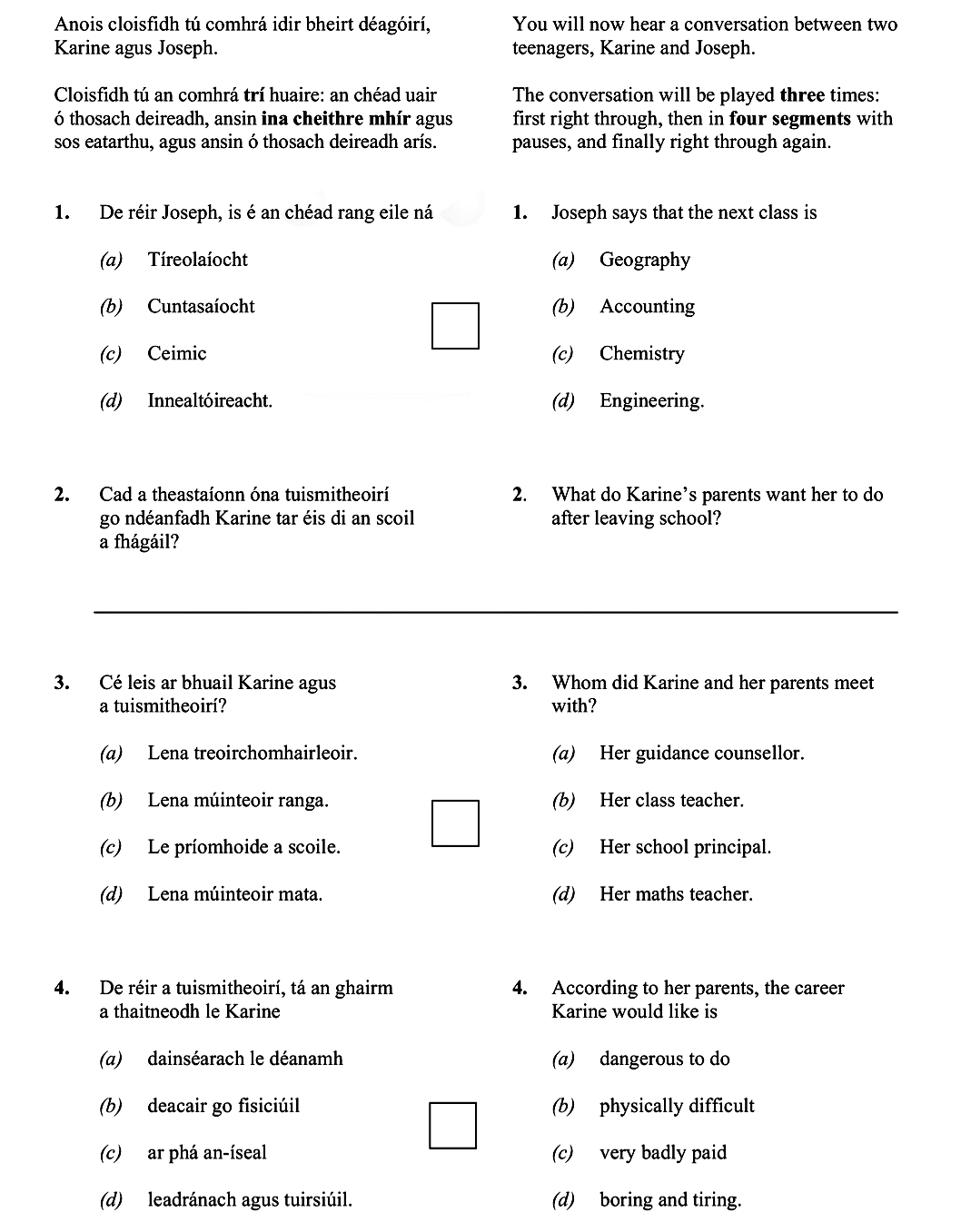 Anois-cloisfidh-tú-comhrá-idir-déagóirí,-Karine-agus-Joseph-Leaving Cert German-Question 3-2023.png