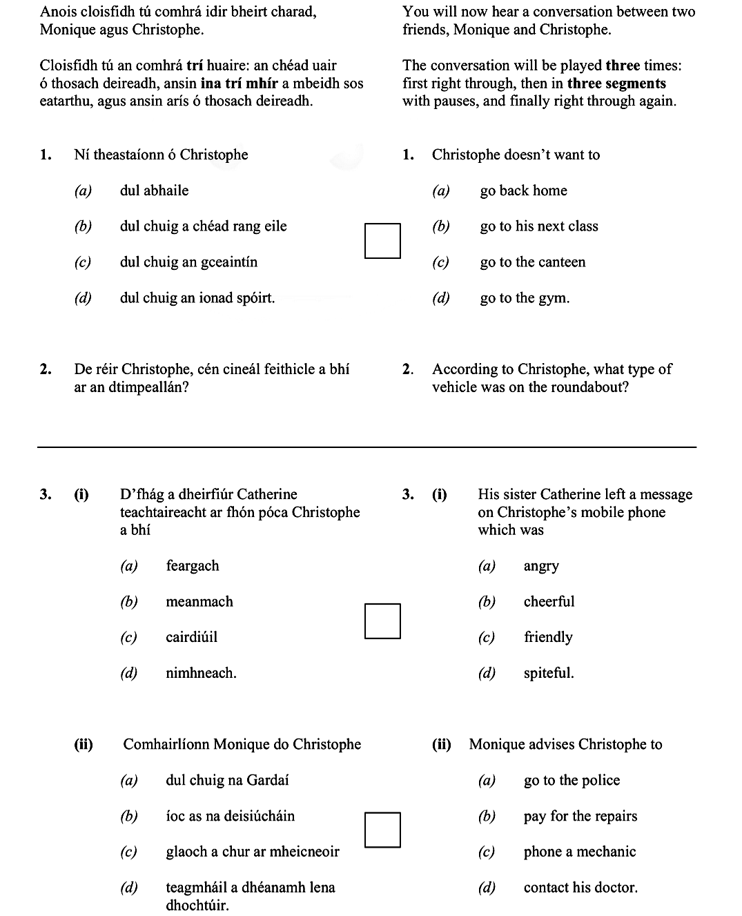 Now-you-will-hear-a-conversation-between-two-friends,-Monique-and-Christophe-Leaving Cert German-Question 1-2023.png