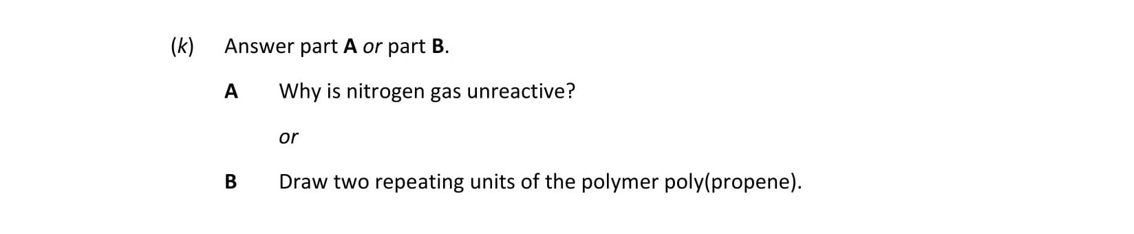 Answer-part-A-or-part-B-Leaving Cert Chemistry-Question k-2019.png