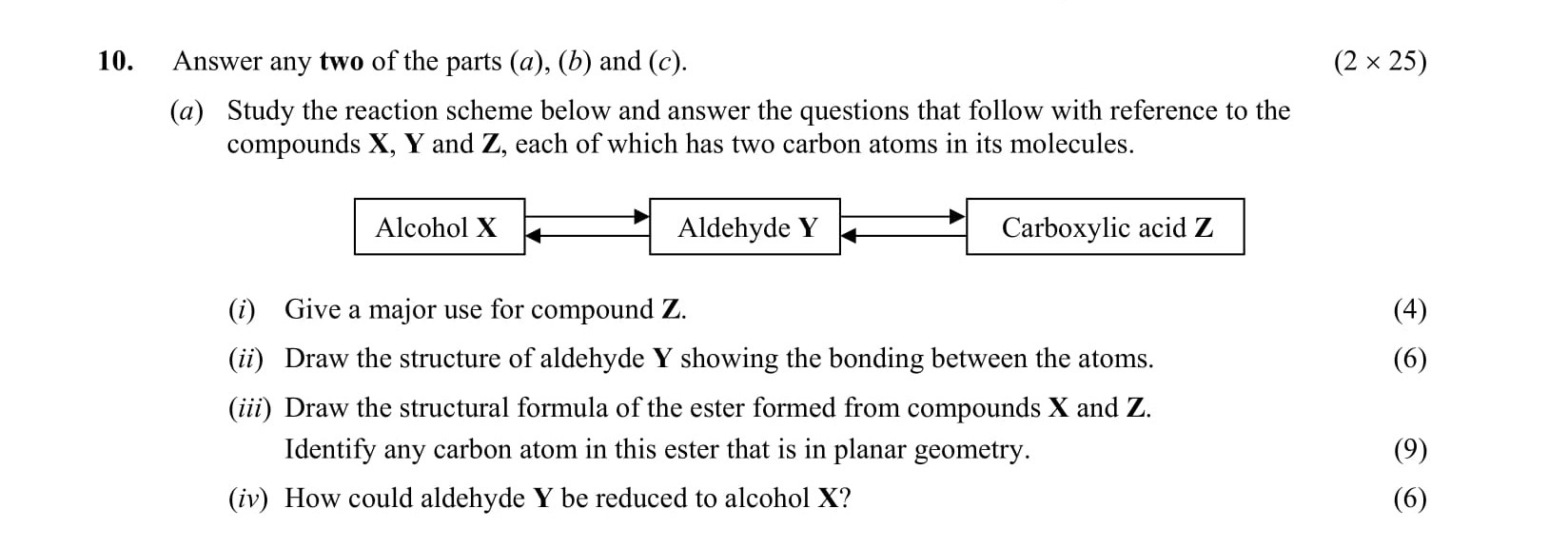 Answer-any-two-of-the-parts-(a),-(b)-and-(c)-Leaving Cert Chemistry-Question 10-2014.png