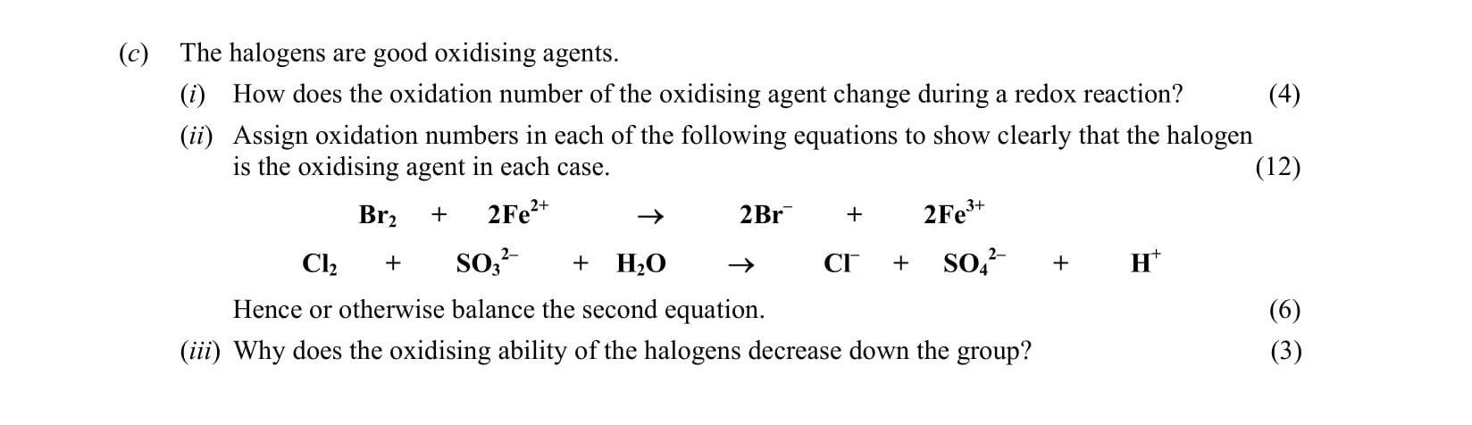 The-halogens-are-good-oxidising-agents-Leaving Cert Chemistry-Question c-2007.png