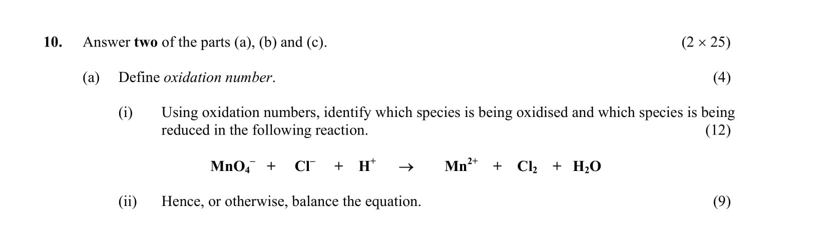 Define-oxidation-number-Leaving Cert Chemistry-Question 10-2002.png