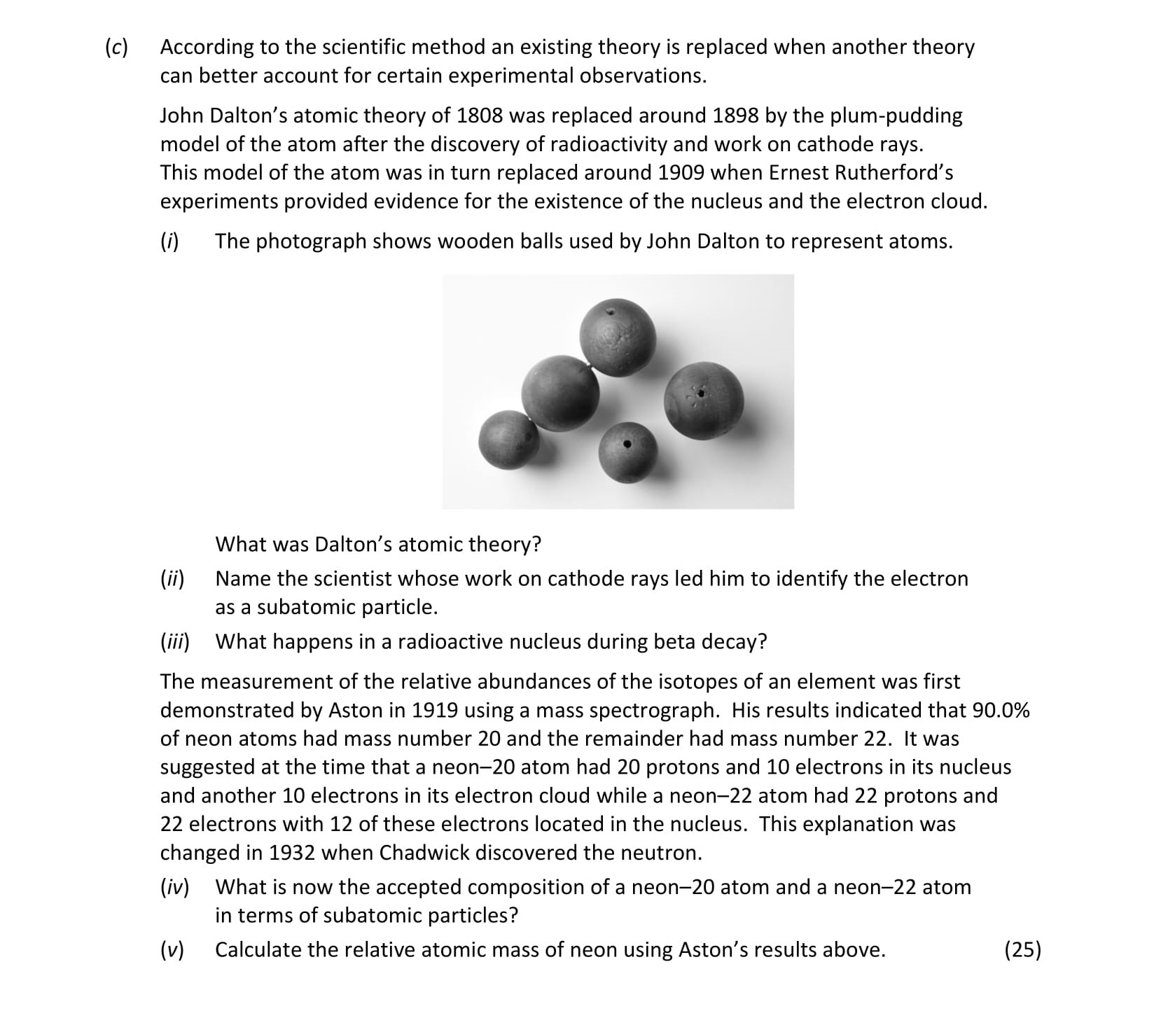 According-to-the-scientific-method-an-existing-theory-is-replaced-when-another-theory-can-better-account-for-certain-experimental-observations-Leaving Cert Chemistry-Question c-2021.png