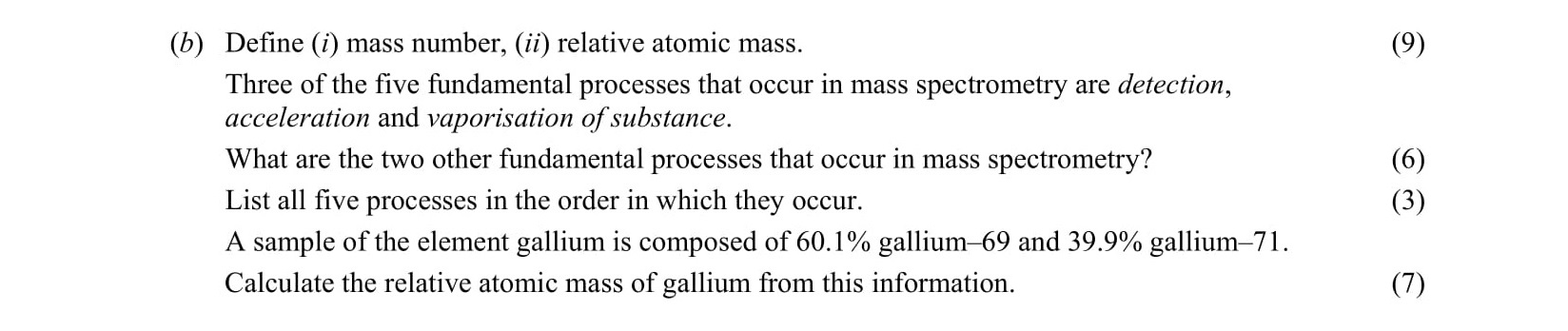 Define-(i)-mass-number,-(ii)-relative-atomic-mass-Leaving Cert Chemistry-Question (b)-2014.png