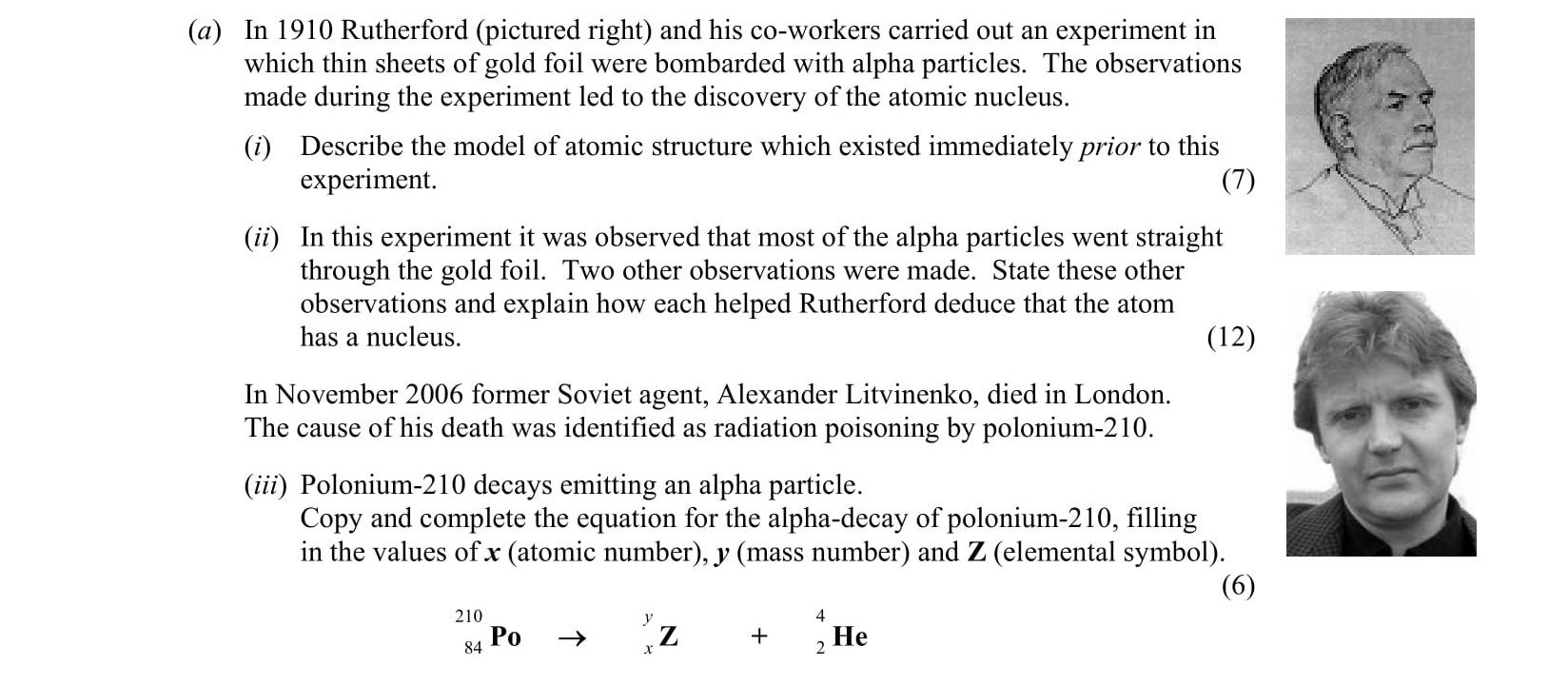 In-1910-Rutherford-(pictured-right)-and-his-co-workers-carried-out-an-experiment-in-which-thin-sheets-of-gold-foil-were-bombarded-with-alpha-particles-Leaving Cert Chemistry-Question a-2007.png