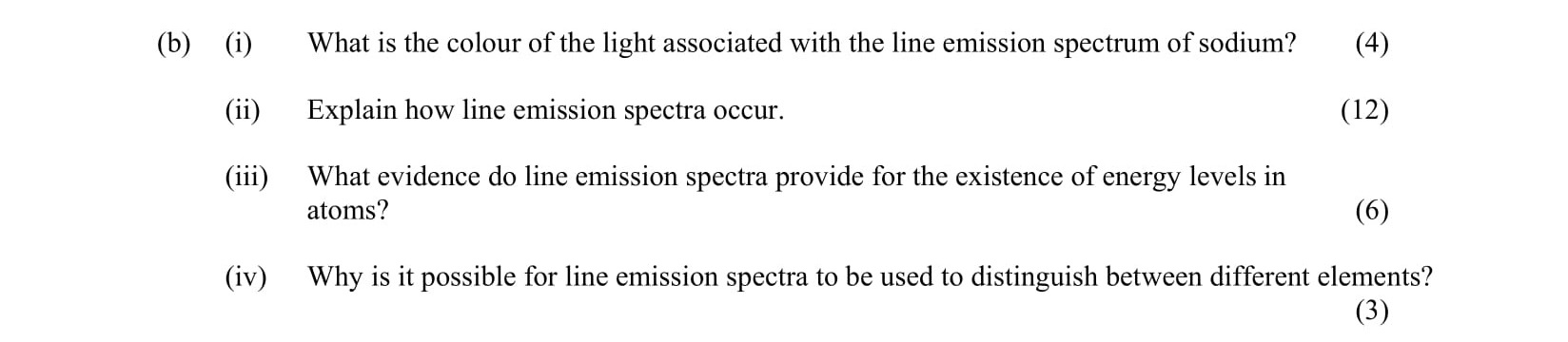 What-is-the-colour-of-the-light-associated-with-the-line-emission-spectrum-of-sodium?---Explain-how-line-emission-spectra-occur-Leaving Cert Chemistry-Question (b)-2002.png
