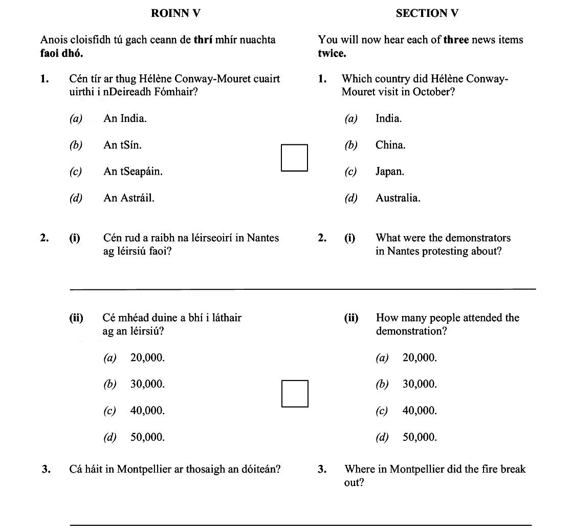 Cén-tír-ar-thug-Hélen-Conway-Mouret-cuairt-uirthi-i-nDeireadh-Fómhair?--(a)-An-India-Leaving Cert French-Question 1-2013.png