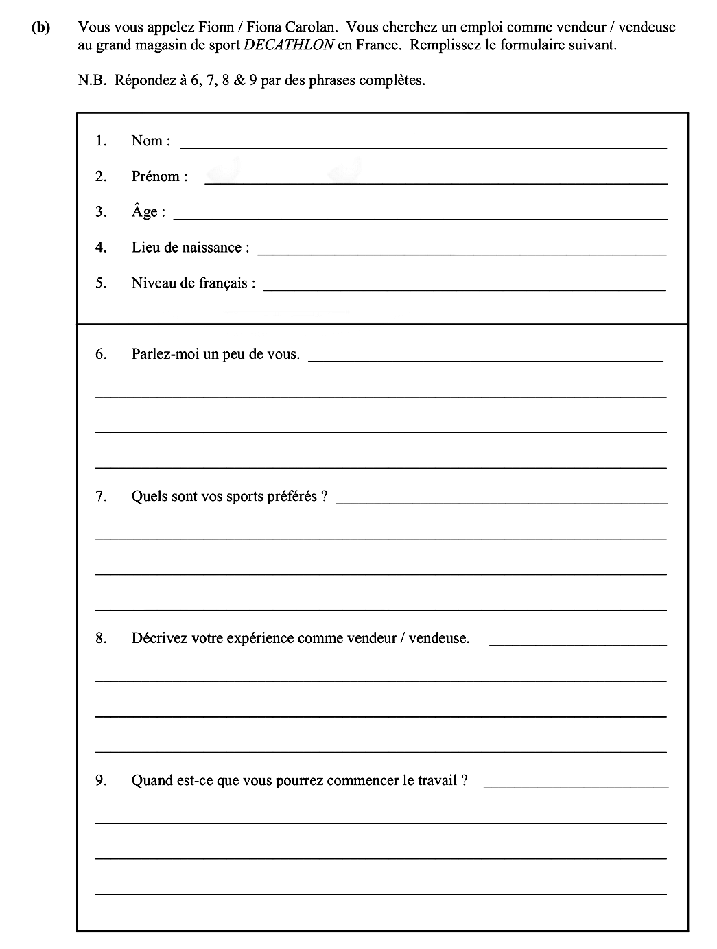 Vous-vous-appelez-Fionn-/-Fiona-Carolan-Leaving Cert French-Question b-2015.png