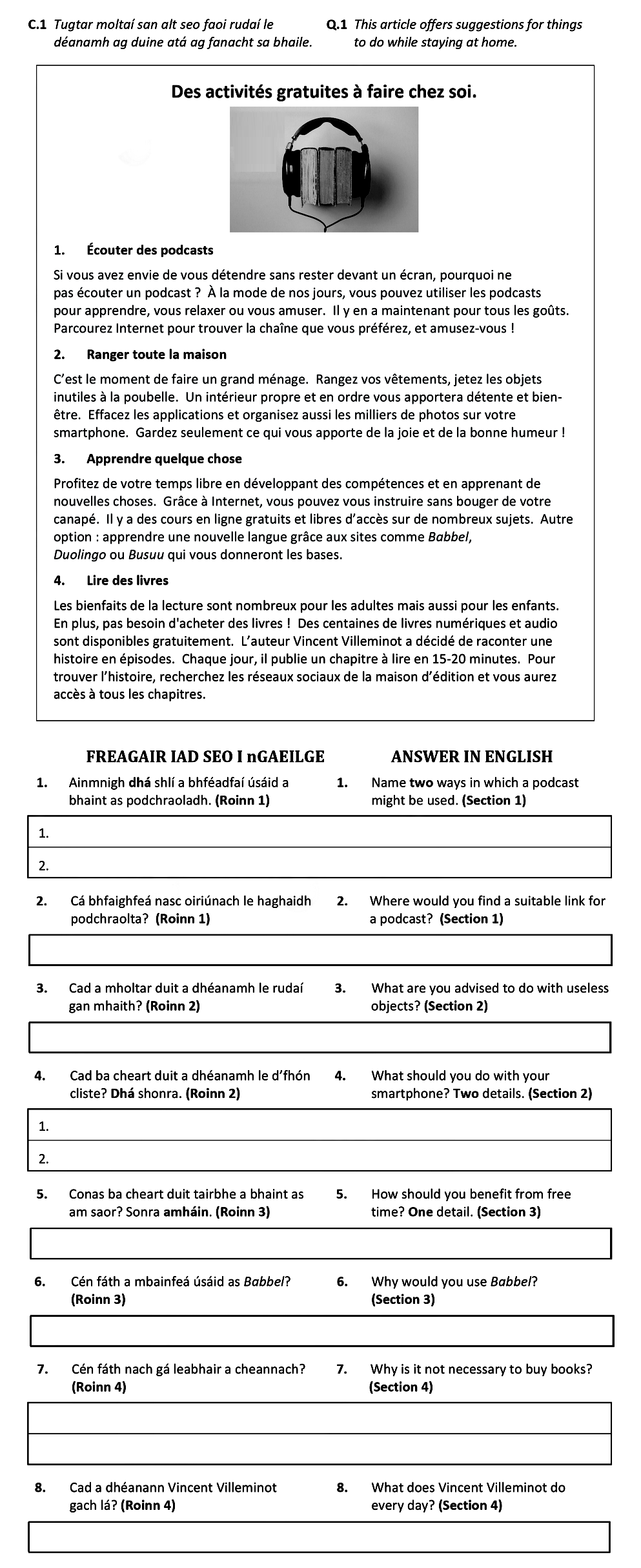 Name-two-ways-in-which-a-podcast-might-be-used-Leaving Cert French-Question Q.1-2021.png