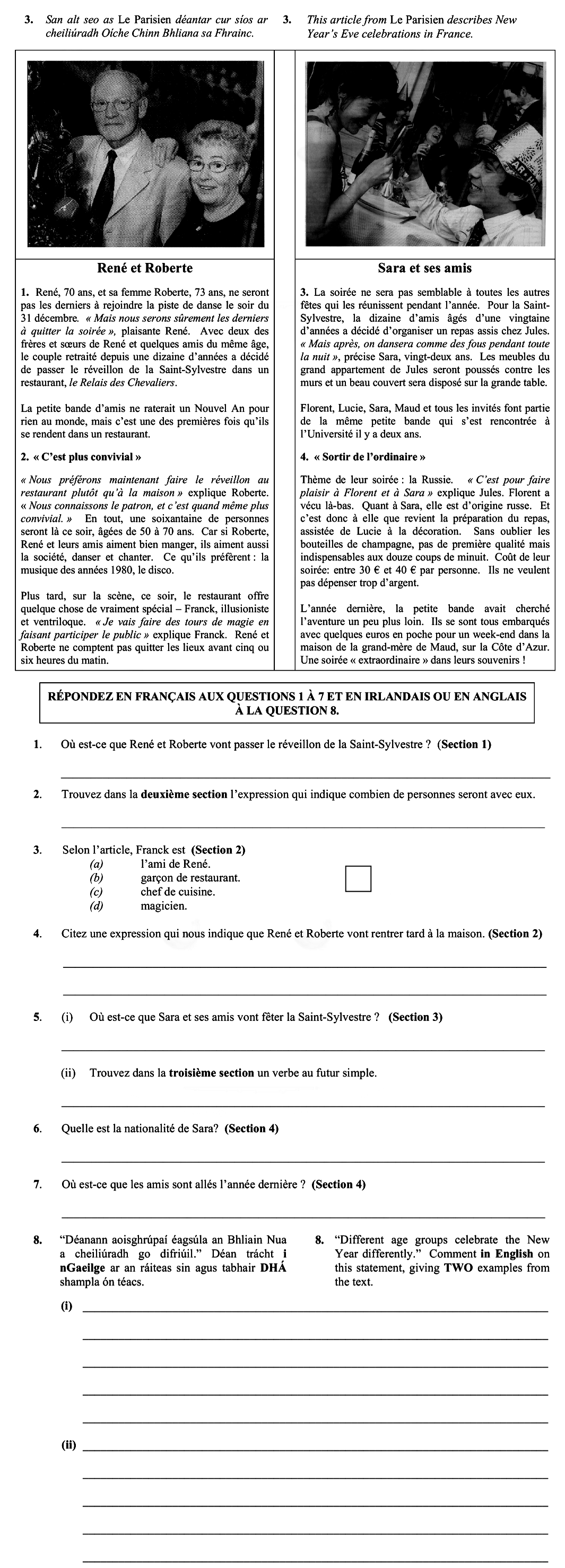 5.-(i)-Où-est-ce-que-Sara-et-ses-amis-vont-fêter-la-Saint-Sylvestre-?-(Section-3)----(ii)-Trouvez-dans-la-troisième-section-un-verbe-au-futur-simple-Leaving Cert French-Question 5-2007.png