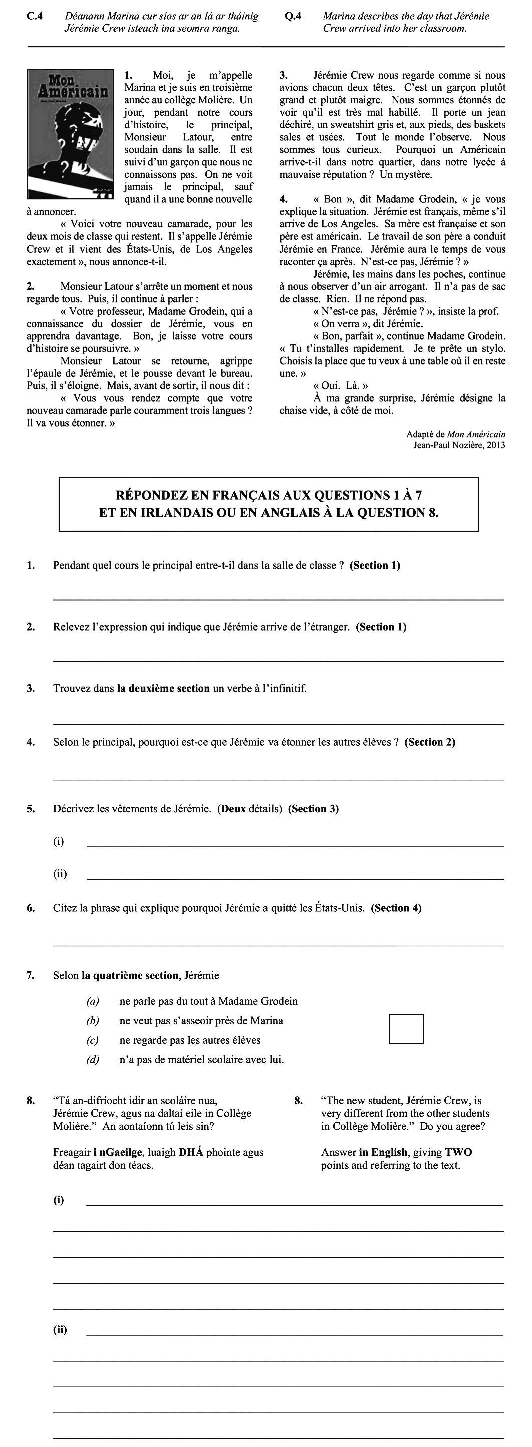 1.-Moi,-je-m'appelle-Marina-et-je-suis-troisièmement-une-élève-au-collège-Molire-Leaving Cert French-Question C.4-2016.png