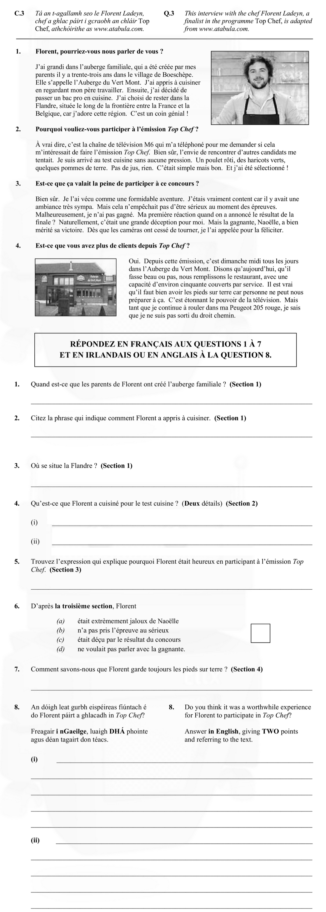 Est-ce-que-vous-avez-la-peine-de-participer-à-l'émission-Top-Chef?--Bien-sûr-Leaving Cert French-Question 3-2015.png