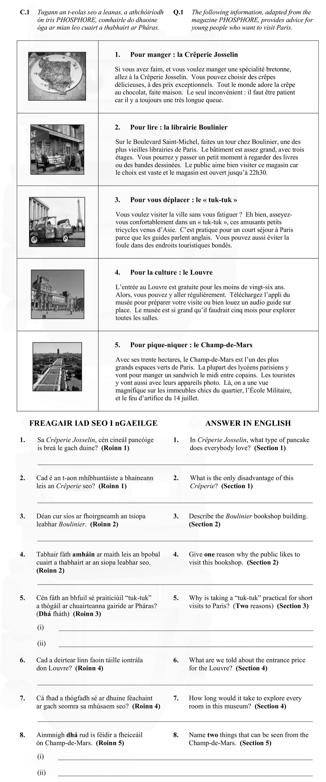 The-following-information,-adapted-from-the-magazine-PHOSPHORE,-provides-advice-for-young-people-who-want-to-visit-Paris-Leaving Cert French-Question Q1-2016.png