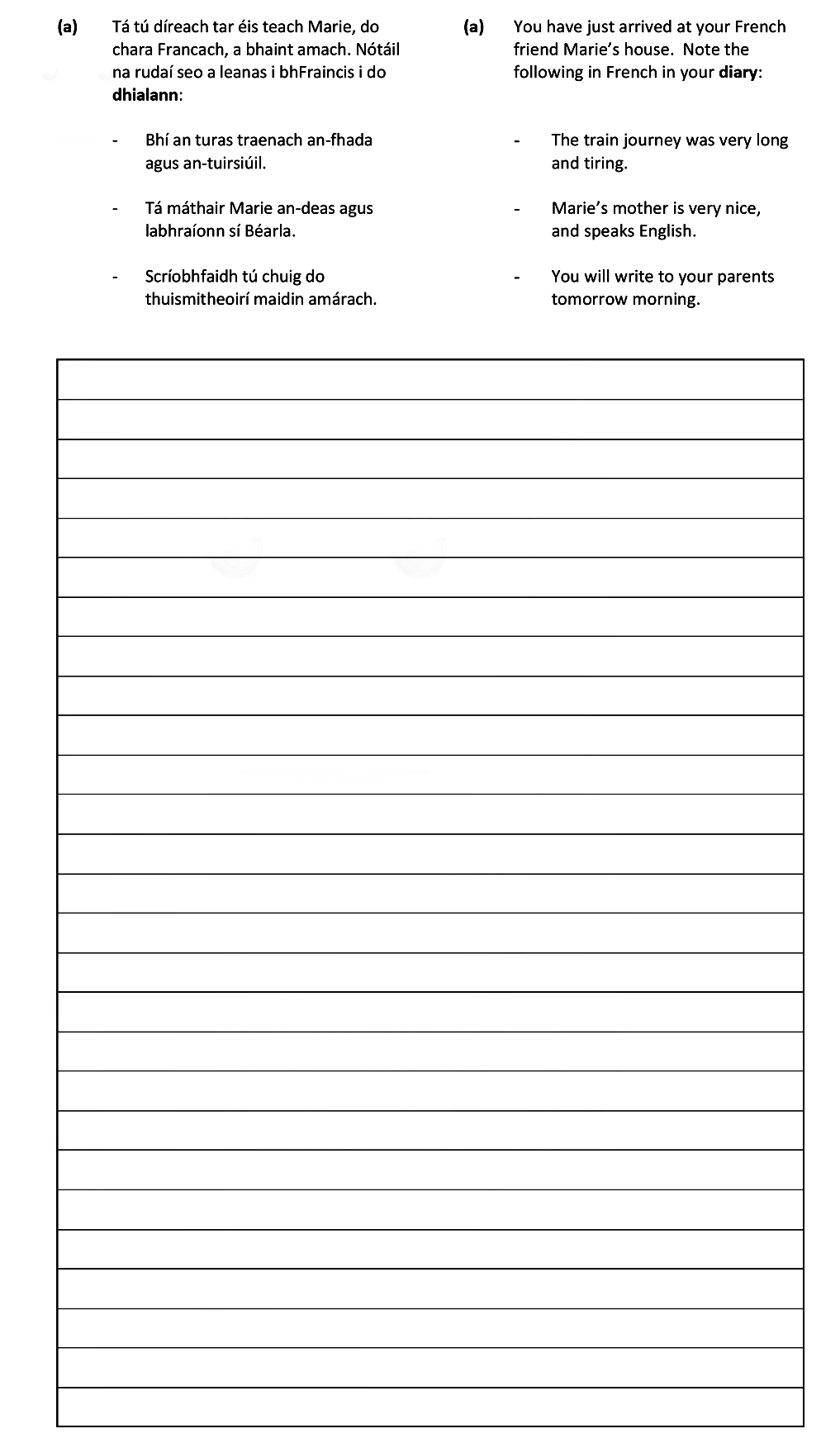 You-have-just-arrived-at-your-French-friend-Marie's-house-Leaving Cert French-Question a-2020.png