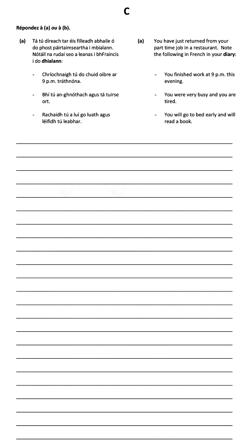Répondez-à-(a)-ou-à-(b)-Leaving Cert French-Question C(a)-2019.png