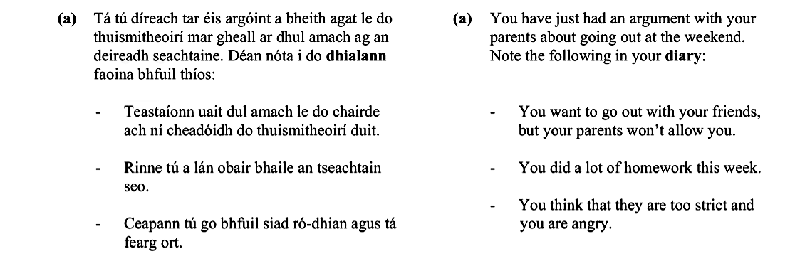 You-have-just-had-an-argument-with-your-parents-about-going-out-at-the-weekend-Leaving Cert French-Question (a)-2007.png