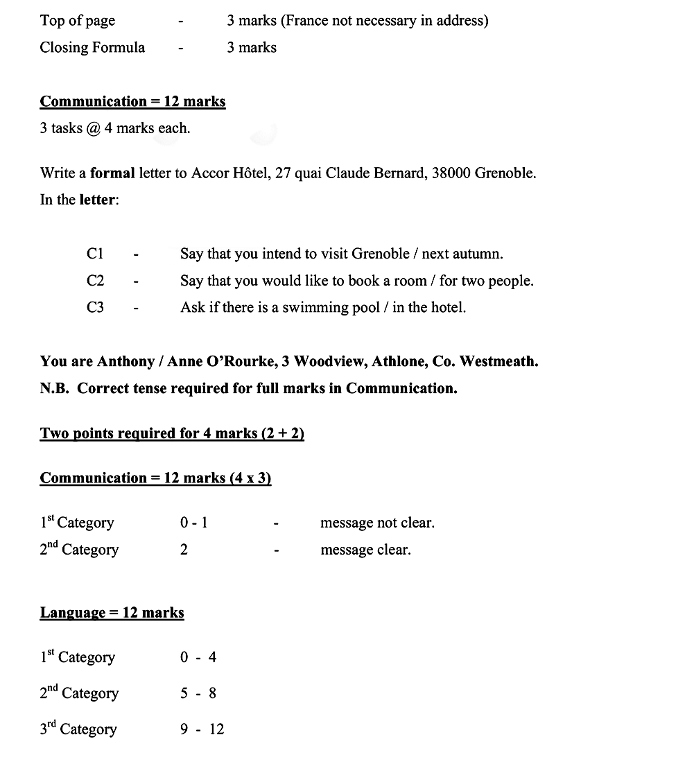 Write-a-formal-letter-to-Accor-Hôtel,-27-quai-Claude-Bernard,-38000-Grenoble-Leaving Cert French-Question b-2013.png